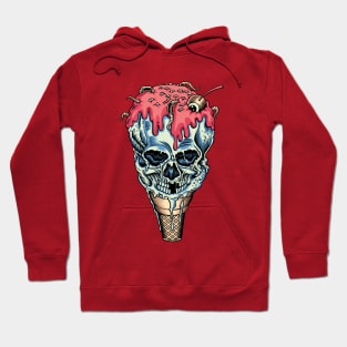 Skull Ice Cream Cone  Illustration Hoodie